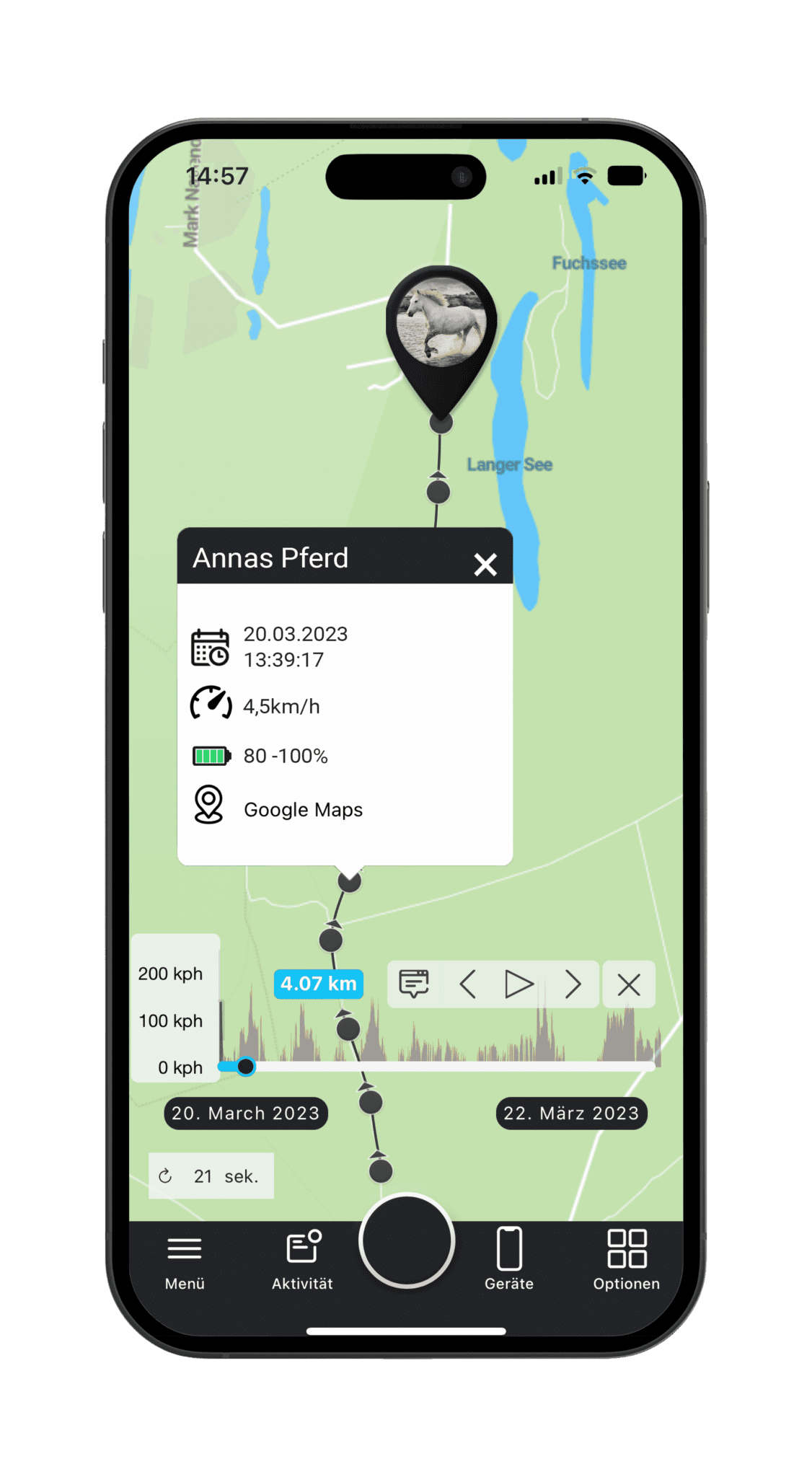 GPS Tracker Pferd Offenstall - für Reiter zum Ausreiten