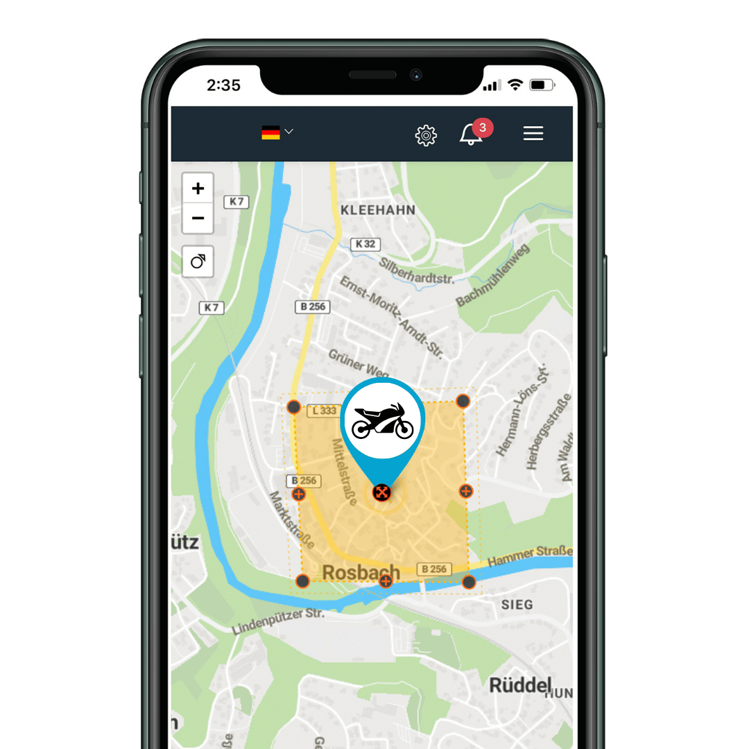 Motorrad GPS Tracker Standort - GPS Tracker Motorrad - Tracking f&uuml;r&acute;s Motorrad kaufen